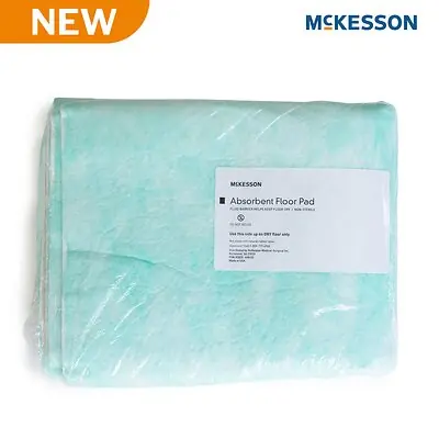 McKesson Brand - 19-2872G Anti-Static Anti-Fatigue Floor Mat McKesson 28 Inch X 72 Foot Moderate Absorbency Green Spunbond / Melt-Blown Polypropylene