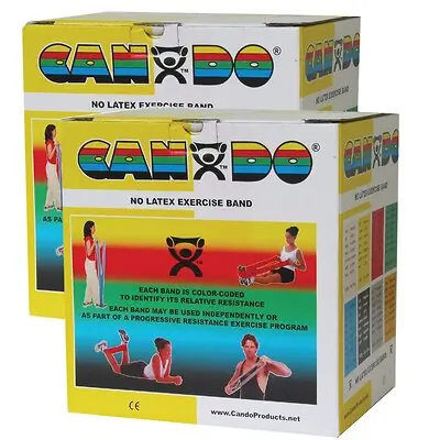 Fabrication Enterprises - 10-5651 Exercise Resistance Band CanDo® Yellow 5 Inch X 50 Yard X-Light Resistance