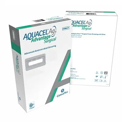 ConvaTec - 422604 Silver Hydrofiber Dressing Aquacel® Ag Advantage Surgical Rectangle Sterile