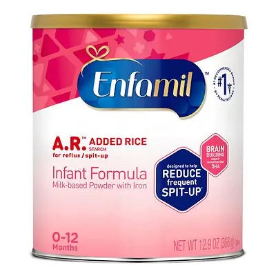 Mead Johnson - 00087020142 Infant Formula Enfamil® A.R.™ Unflavored 12.9 oz. Can Powder Added Rice Spit Up