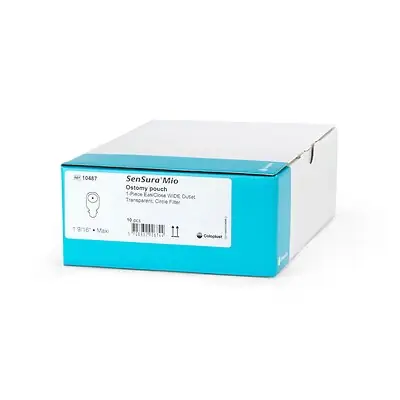 Coloplast - 10487 SenSura® Mio Flat 1-Piece Transparent Ostomy Pouch