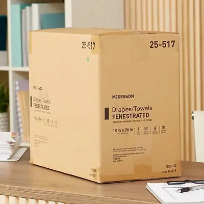 McKesson Brand 25-517 - McKesson Sterile Poly Lined Towel Drape, 18 x 26 Inch - 50/Box, 300/Case