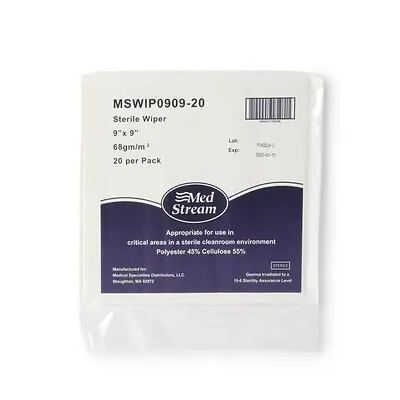 McKesson Brand - MSWIP0909-20 McKesson Cleanroom Wipe ISO Class 5