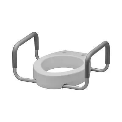Nova Ortho-Med - 8344-R Raised Toilet Seat with Arms Nova 3-1/2 Inch Height Standard Round 300 lbs. Weight Capacity