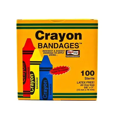 ASO LLC - CRA5261-012-000 ASO Kid Design (Assorted Crayon) Adhesive Strip
