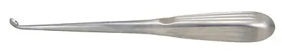 Integra Lifesciences - 26-1737 Bone Curette Miltex® Spratt 9 Inch Length Hollow Handle with Grooves Size 000 Tip Angled Oval Cup Tip