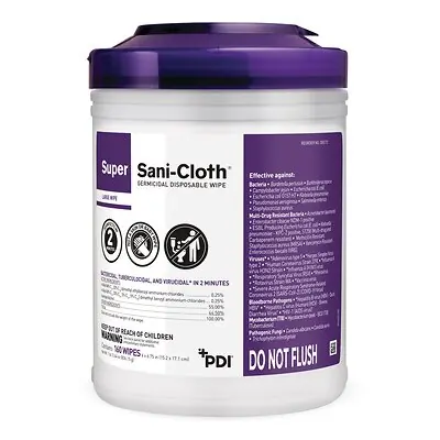 Professional Disposables - Q55172 Super Sani-Cloth® Large Germicidal Disinfectant Wipes