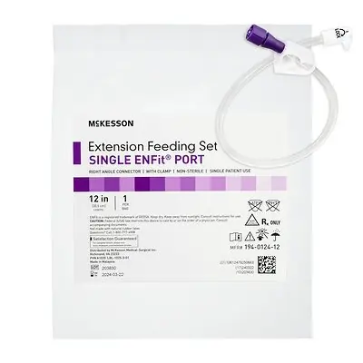 McKesson Brand - 194-0124-12 Bolus Enteral Feeding Extension Tube Set McKesson 12 Inch