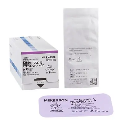 McKesson Brand - SJ496GX McKesson Suture with P-12 Needle