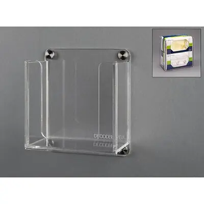 Poltex Inc - DECODBLMSK-W Double Mask Holder Poltex Wall Mount Acrylic Clear 7-1/2 X 7-3/4 X 4-1/2 INch Acrylic