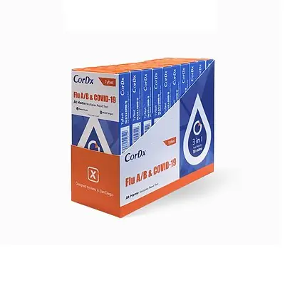 CorDx Inc - ACT21002110 Respiratory Test Kit Tyfast Flu A/B & COVID-19 At Home Multiplex Rapid Test 1 Test per Kit