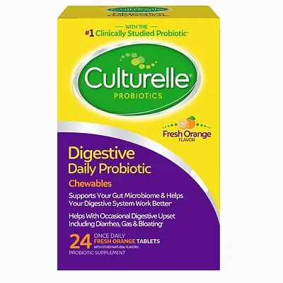 i-Health Inc - 049100400228 Culturelle® Digestive Daily Probiotic Chewables Tablets Fresh Orange