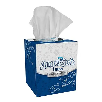 Georgia-Pacific Consumer Products LP - 49470 Facial Tissue Angel Soft Ultra Professional Series® White 7-1/2 X 8.4 Inch 96 Count