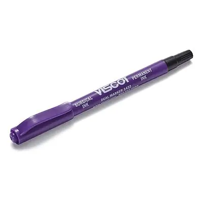 Viscot Industries - 1422S-100 Skin Marker / Medical Utility Marker Viscot® Gentian Violet / Permanent Black Ink Sterile Full Size Dual Tip
