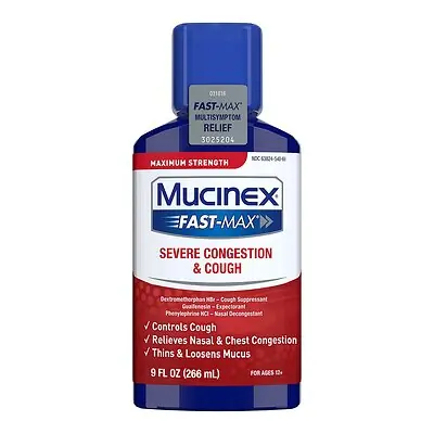 Reckitt Benckiser - 63824001466 Mucinex® Fast-Max™ Severe Congestion & Cough Liquid Maximum Strength