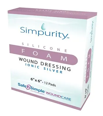 Safe N Simple - SNS74466 Silver Foam Dressing Simpurity™ Square Sterile