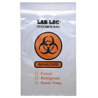 Elkay Plastics - LAB20609 Lab-Loc® Specimen Transport Bag with Document Pouch