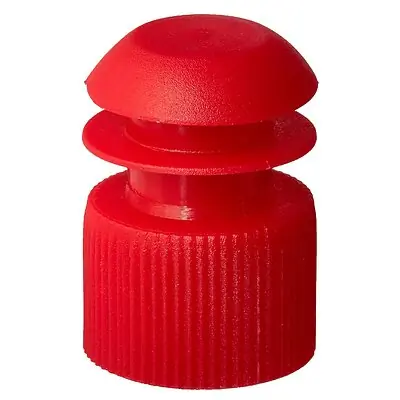 McKesson Brand - 177-116152R Tube Closure McKesson Flanged Plug Cap 16 mm Diameter NonSterile Red