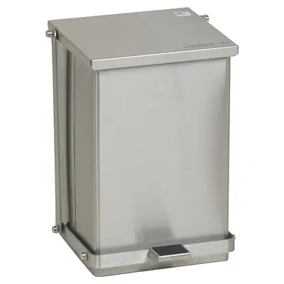 Detecto Scale - C-24 Trash Can Detecto® 24 Quart / 6 gal. Silver Stainless Steel Square