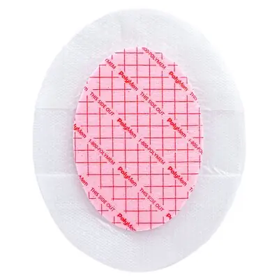 Ferris Manufacturing - 2468 Foam Dressing PolyMem® 6-1/2 X 8-1/5 Inch With Border Film Backing Silicone Adhesive Oval Sterile