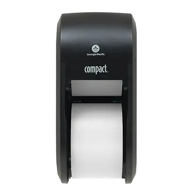 Georgia-Pacific Consumer Products LP - 56790A Toilet Tissue Dispenser Compact® Translucent Smoke Stainless Steel Manual 2 Rolls Vertical Mount