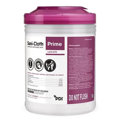 Professional Disposables - P25372 Sani-Cloth® Prime Large Germicidal Disinfectant Wipes