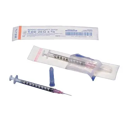 Cardinal - 1180125158 Monoject™ Standard 1 mL Tuberculin Syringe with Needle