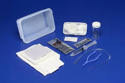 Cardinal 8887600057 - Intermittent Catheter Tray Dover™ Open System / Urethral 14 Fr. Without Balloon Red Rubber - 1/Each, 20/Case