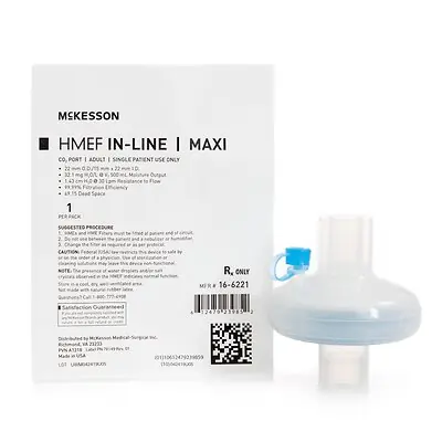 McKesson Brand - 16-6221 McKesson Maxi In-Line Heat and Moisture Exchanger