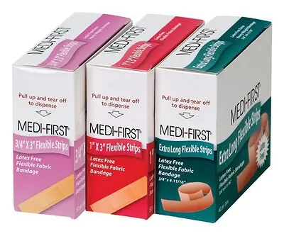 Medique Products - 62178 Adhesive Strip Medi-First® Fabric Tan 3/4 X 4-11/16 Inch Sterile