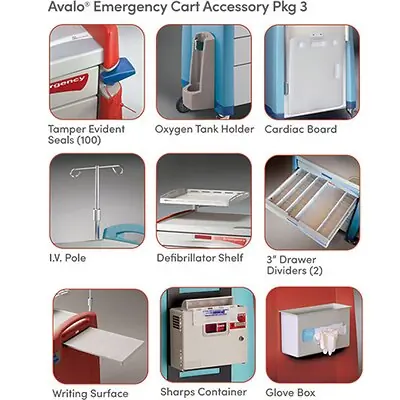 Capsa Solutions - AM-EM-ACCPK3 Emergency Cart Accessory Package Avalo® Avalo® Carts