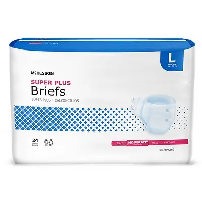 McKesson Brand - BRCLLG Incontinence Brief McKesson Super Plus Adult Large Unisex Disposable Moderate Absorbency