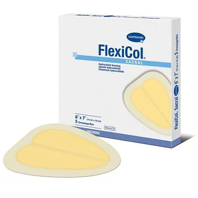 Hartmann - 48620000 Hydrocolloid Dressing FlexiCol® Without Backing 6 X 7 Inch Sacral Hydrocolloid