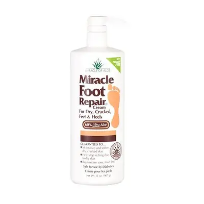 Winning Solutions Inc - 5035 Foot Moisturizer Miracle Foot Repair® 32 oz. Pump Bottle Menthol Scent Cream
