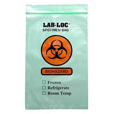 Elkay Plastics - LAB20609GR Lab-Loc Specimen Transport Bag