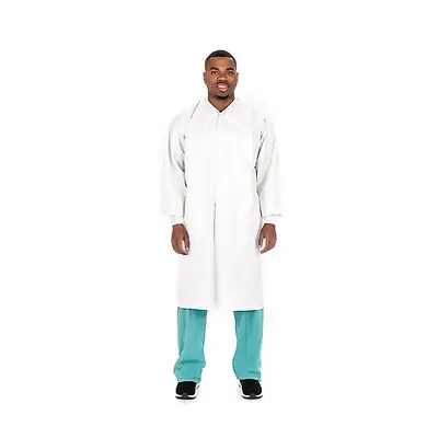 Cardinal - C3660WHXLK Lab Coat White X-Large Knee Length 3-Layer SMS Disposable