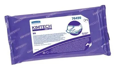 Kimberly Clark - 76490 Surface Disinfectant Cleaner Kimtech™ W4 Premoistened Cleanroom Manual Pull Wipe 40 Count Soft Pack Alcohol Scent Sterile