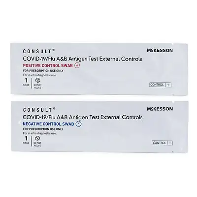 McKesson Brand - 535-PN2 Control Set McKesson Consult® COVID-19 / Flu A&B Antigen Test Positive Level / Negative Level 2 Swabs