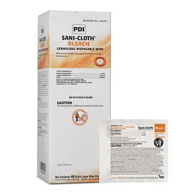 Professional Disposables - U26595 Sani-Cloth® Surface Disinfectant Cleaner Bleach Wipe