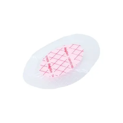 Ferris Manufacturing - 2435 Foam Dressing PolyMem® 3-1/2 X 5 Inch With Border Film Backing Silicone Adhesive Oval Sterile