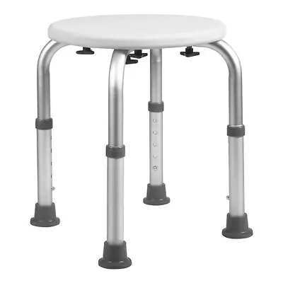 Mabis Healthcare - 522-9801-1900 Shower Stool HealthSmart™ Without Arms Aluminum Frame Without Backrest 17-1/2 Inch Seat Width 225 lbs. Weight Capacity