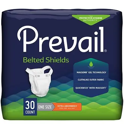 First Quality Products LLC - PV-324 Prevail® Belted Shields Incontinence Belted Undergarment