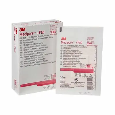Solventum Corporation - 3566 3M™ Medipore™ +Pad Soft Cloth Dressings