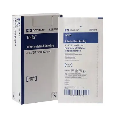 Cardinal - 7541 Telfa™ White Adhesive Dressing