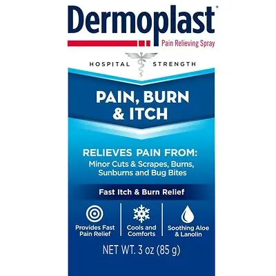 Emerson Healthcare - 316864680037A Topical Pain Relief Dermoplast® Pain Relieving 20% - 0.5% Strength Benzocaine / Menthol Spray 3 oz.