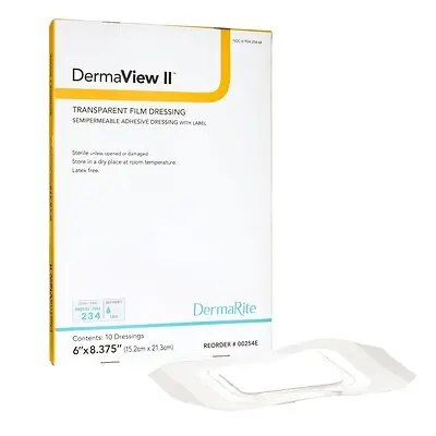 Sion Brands LLC - 00254E DermaView II™ Transparent Film Dressing with Border