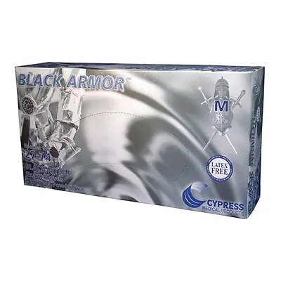 McKesson Brand 27-72 - Exam Glove BLACK ARMOR® Small 100 per Box NonSterile Nitrile Standard Cuff Length Fully Textured Black Not Rated - 100/Box, 1000/Case