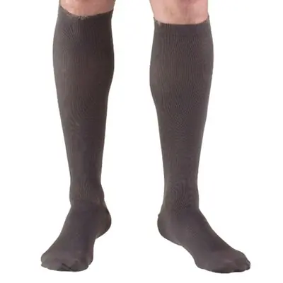 Truform - 1943CH-M Compression Sock Truform® Knee High Medium Charcoal Closed Toe
