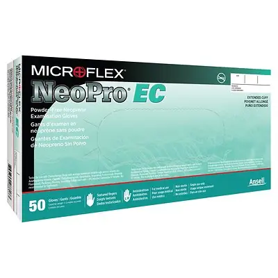 Microflex Medical - NEC-288-S NeoPro® EC Polychloroprene Extended Cuff Length Exam Glove