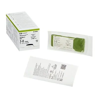 Covidien - SN-5669G Nonabsorbable Suture with Needle Monosof™ Nylon P-12 3/8 Circle Precision Reverse Cutting Needle Size 3-0 Monofilament